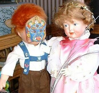 Malte (Käthe Kruse-Puppe) und Ingrid (Antikreproduktion von Barbara Benken)